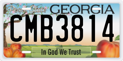 GA license plate CMB3814