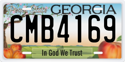 GA license plate CMB4169