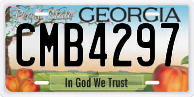GA license plate CMB4297