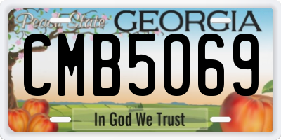 GA license plate CMB5069