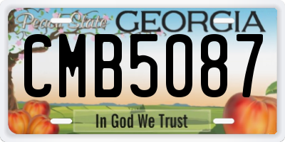 GA license plate CMB5087