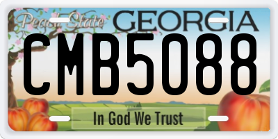 GA license plate CMB5088