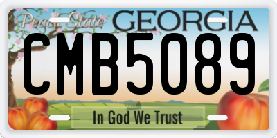 GA license plate CMB5089