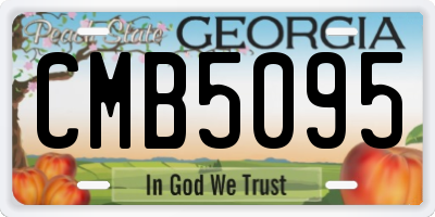 GA license plate CMB5095