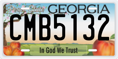 GA license plate CMB5132