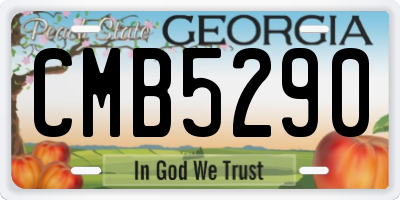 GA license plate CMB5290