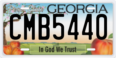 GA license plate CMB5440