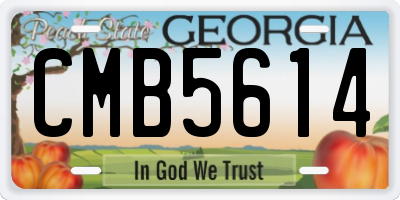 GA license plate CMB5614