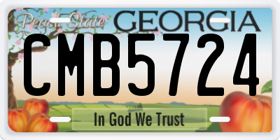 GA license plate CMB5724