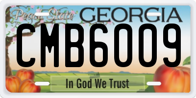 GA license plate CMB6009