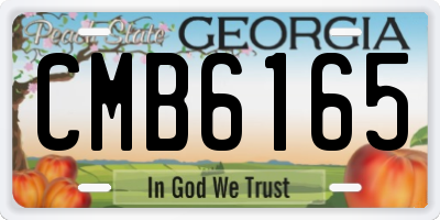 GA license plate CMB6165