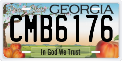 GA license plate CMB6176