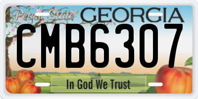 GA license plate CMB6307