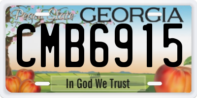 GA license plate CMB6915