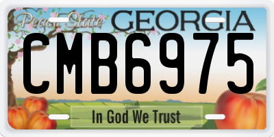 GA license plate CMB6975