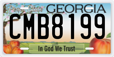 GA license plate CMB8199