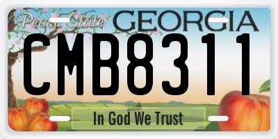 GA license plate CMB8311