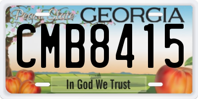 GA license plate CMB8415