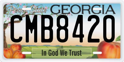 GA license plate CMB8420