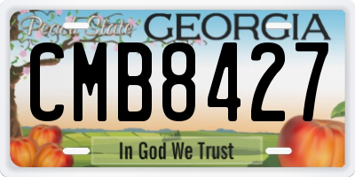 GA license plate CMB8427