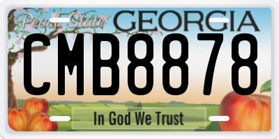 GA license plate CMB8878