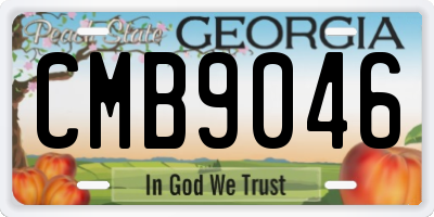 GA license plate CMB9046