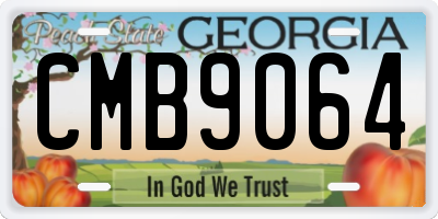 GA license plate CMB9064