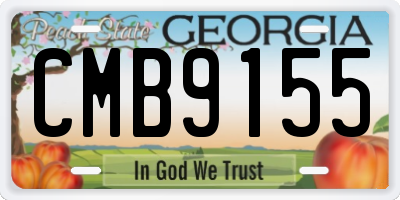 GA license plate CMB9155