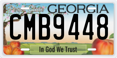 GA license plate CMB9448