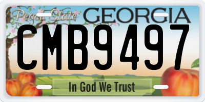 GA license plate CMB9497