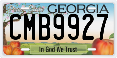 GA license plate CMB9927