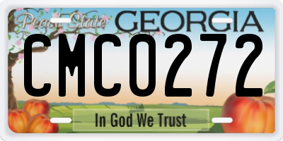 GA license plate CMC0272