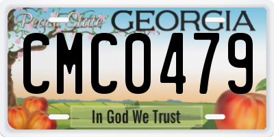GA license plate CMC0479