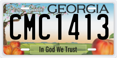 GA license plate CMC1413