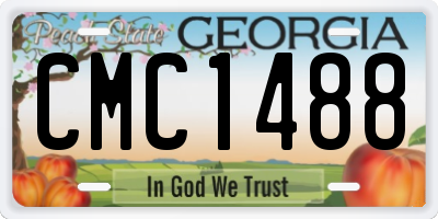 GA license plate CMC1488