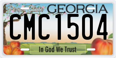 GA license plate CMC1504
