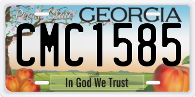 GA license plate CMC1585