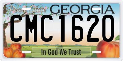 GA license plate CMC1620