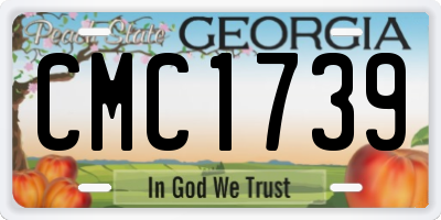 GA license plate CMC1739
