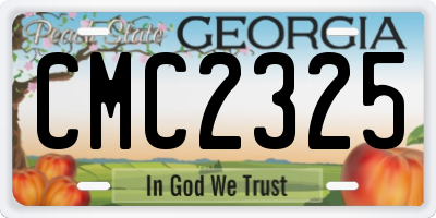 GA license plate CMC2325