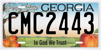 GA license plate CMC2443