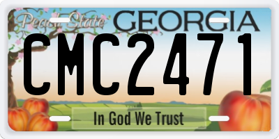 GA license plate CMC2471