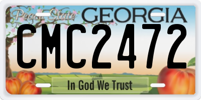 GA license plate CMC2472