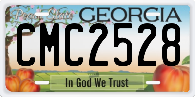GA license plate CMC2528