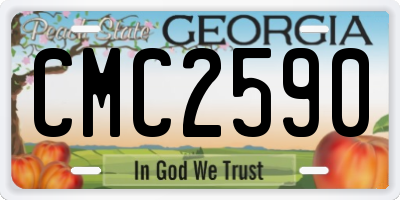 GA license plate CMC2590