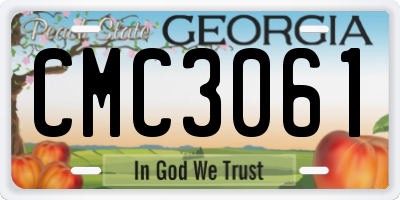 GA license plate CMC3061