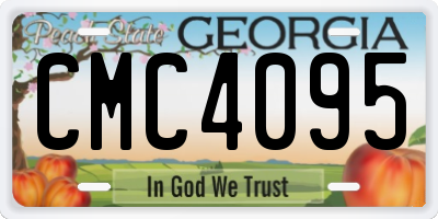GA license plate CMC4095