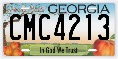 GA license plate CMC4213