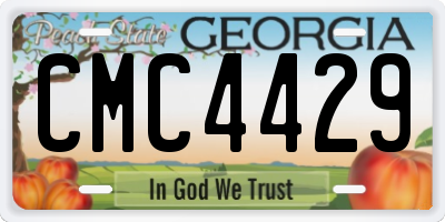 GA license plate CMC4429