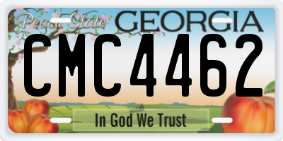 GA license plate CMC4462